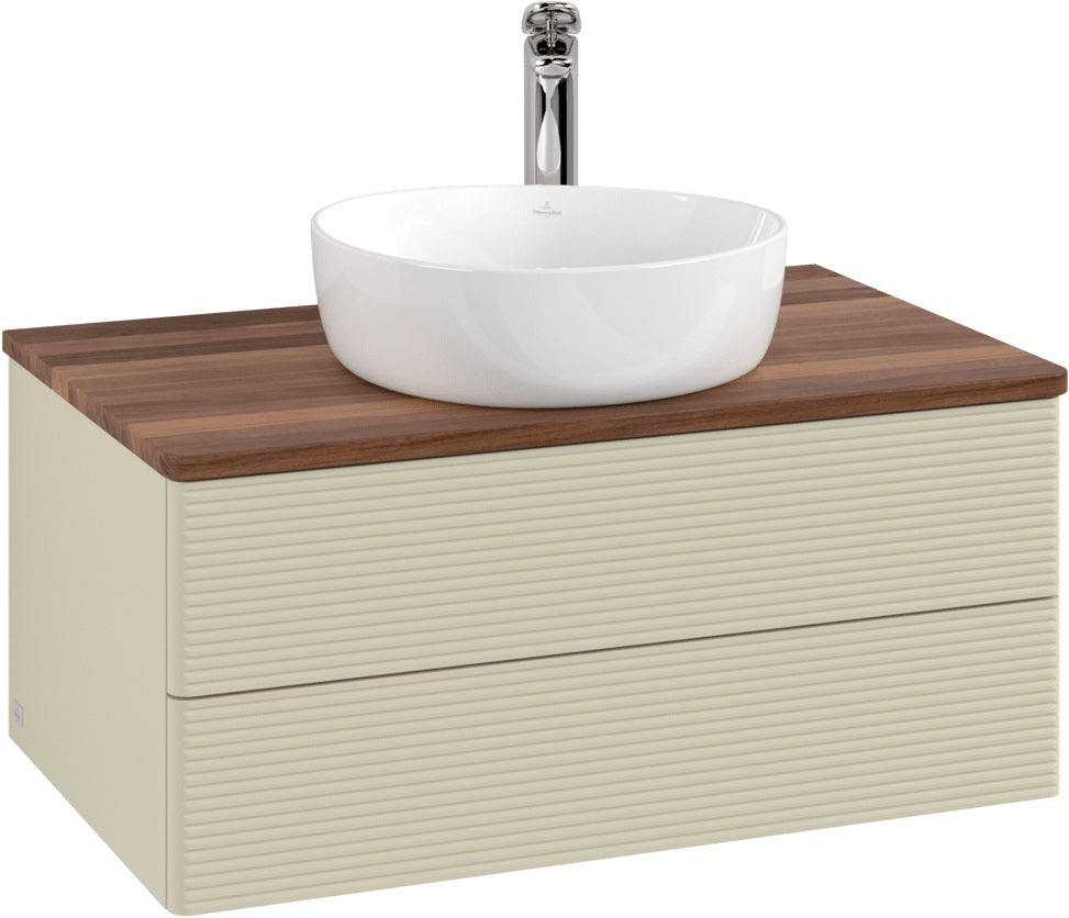 Villeroy & Boch Waschbeckenunterschrank Antao 800x360x500 mm Anthracite Matt Lacquer mit Auszugsbeleuchtung
