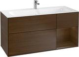 Villeroy & Boch Finion Waschbeckenunterschrank Glossy White Lacquer 1196 mm mit LED-Beleuchtung