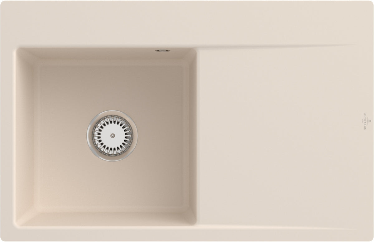 Villeroy & Boch Subway Style 45 Flat Einbauspüle 780x510 mm Stone White CeramicPlus