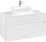 Villeroy & Boch Waschbeckenunterschrank Collaro C094B0 1000 mm Glossy White mit Beleuchtung