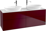 Villeroy & Boch Finion Waschbeckenunterschrank 1600 mm Glossy White Lacquer mit Beleuchtung