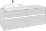 Villeroy & Boch Collaro Waschtischunterschrank 1400 mm Truffle Grey mit LED-Beleuchtung