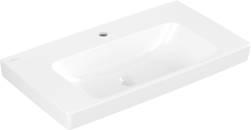 Villeroy & Boch Architectura Wandwaschbecken 800 mm Rechteck Weiß Alpin – Sanitärkeramik mit Überlauf