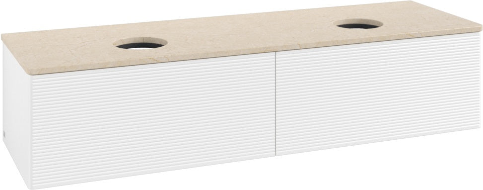 Villeroy & Boch Waschtischunterschrank Antao 1600 mm White Matt Lacquer – 2 Auszüge, Push-to-Open
