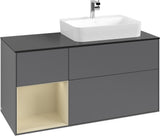 Villeroy & Boch Finion Waschbeckenunterschrank 1200 mm Glossy White Lacquer mit Beleuchtung