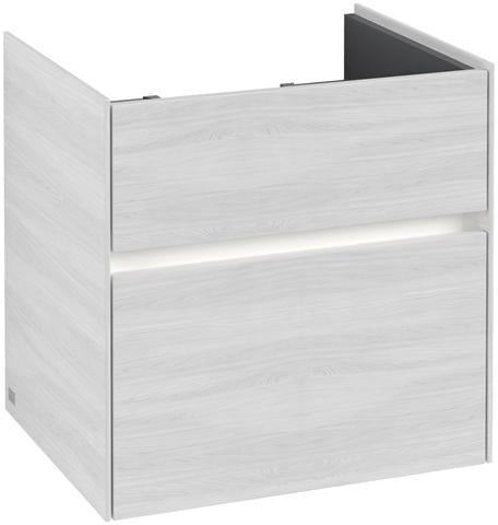 Villeroy & Boch Collaro Waschtischunterschrank mit LED-Beleuchtung, 554 mm, Black Matt Lacquer