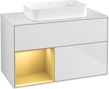 Villeroy & Boch Finion Waschtischunterschrank 1000 mm Glossy White Lacquer – mit LED-Beleuchtung & SoftClosing