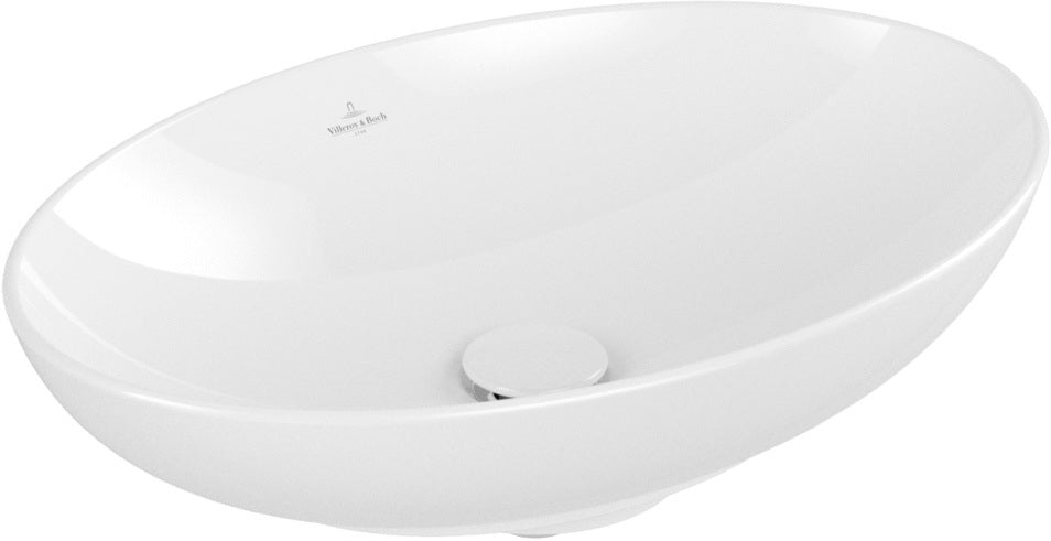Villeroy & Boch Aufsatzwaschbecken Loop & Friends 4A4 701 560x380x150mm Oval Weiß Alpin