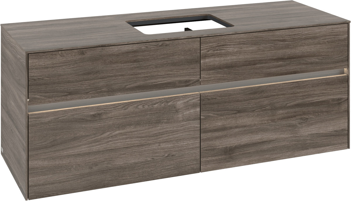 Villeroy & Boch Waschbeckenunterschrank Collaro C116 B0 1400 mm Stone Oak mit Beleuchtung