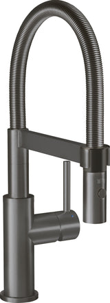 Villeroy & Boch Steel Expert Compact Küchenarmatur 927300 – Edelstahl massiv, ausziehbarer Einlauf, 360° schwenkbar