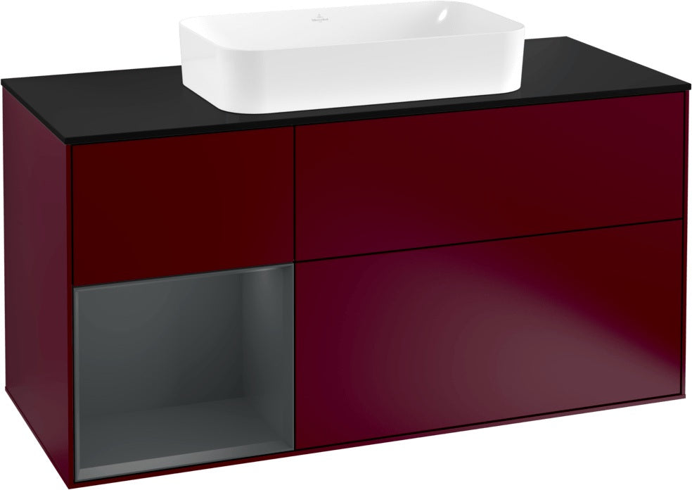 Villeroy & Boch Finion Waschtischunterschrank 1200 mm Glossy White Lacquer mit LED-Beleuchtung