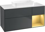 Villeroy & Boch Finion Waschtischunterschrank G711G Black Matt Lacquer 1200 mm mit Beleuchtung