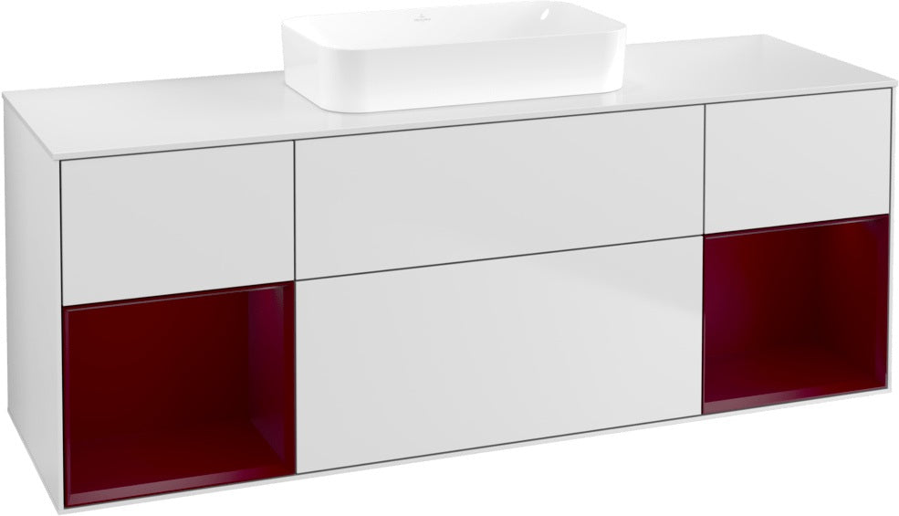 Villeroy & Boch Finion Waschtischunterschrank 1600 mm Glossy White Lacquer mit Beleuchtung