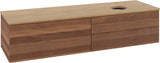 Villeroy & Boch Waschtischunterschrank Antao 1600 mm Warm Walnut mit 4 Auszügen und Beleuchtung