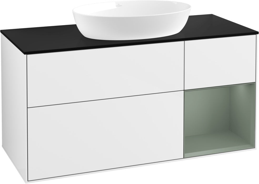 Villeroy & Boch Finion Waschtischunterschrank FA72GFGF 1200 mm Glossy White Lacquer mit LED-Beleuchtung