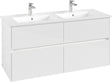 Villeroy & Boch Waschbeckenunterschrank Collaro C147 B0 1261 mm Glossy White mit LED-Beleuchtung