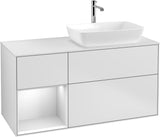 Villeroy & Boch Finion Waschbeckenunterschrank 1200 mm Glossy White Lacquer mit Beleuchtung