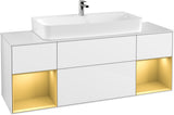 Villeroy & Boch Finion Waschtischunterschrank 1600 mm Glossy White Lacquer mit Beleuchtung
