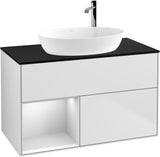 Villeroy & Boch Finion Waschbeckenunterschrank G892G 1000 mm Glossy White Lacquer mit Beleuchtung