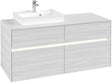 Villeroy & Boch Collaro Waschtischunterschrank 1200 mm mit LED-Beleuchtung und 4 Auszügen – White Wood