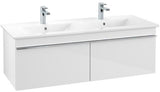 Villeroy & Boch Venticello Waschbeckenunterschrank 1253 mm Glossy White – 2 Auszüge, wandhängend
