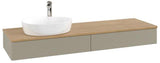 Villeroy & Boch Antao Waschtischunterschrank 1600 mm grau mit 2 Auszügen und Push-Open