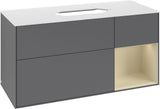 Villeroy & Boch Finion Waschtischunterschrank G711G Black Matt Lacquer 1200 mm mit Beleuchtung