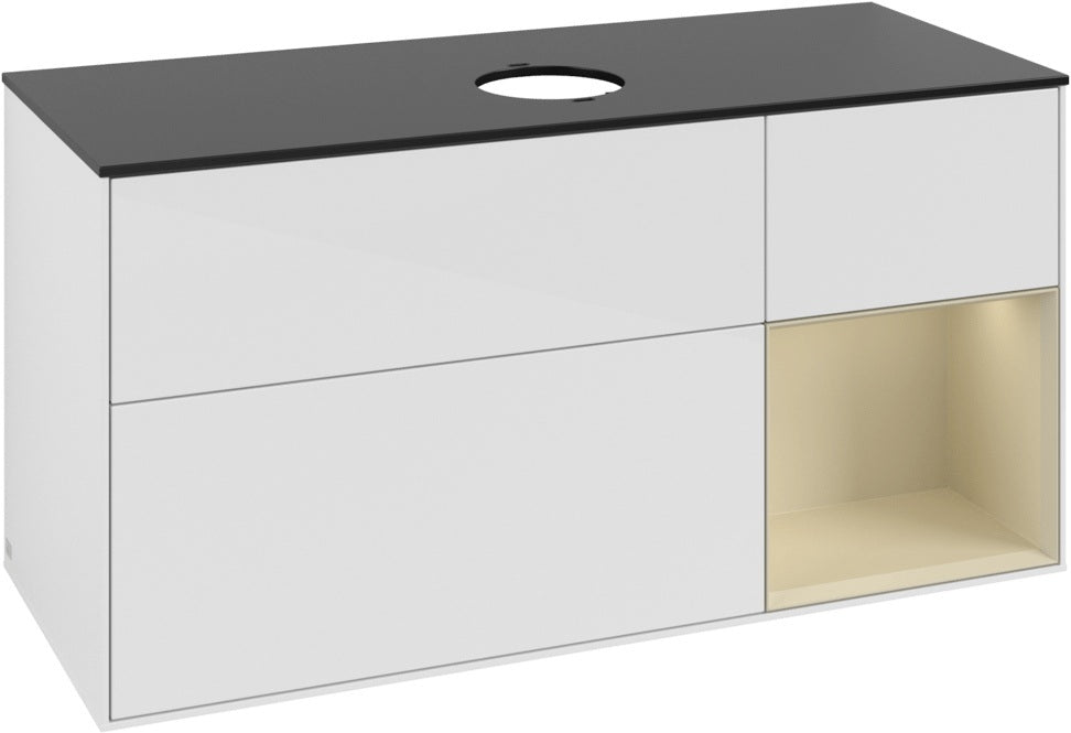 Villeroy & Boch Finion Waschbeckenunterschrank FA72G F 1200 mm Glossy White Lacquer mit Beleuchtung