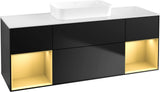 Villeroy & Boch Finion Waschtischunterschrank 1600 mm Glossy White Lacquer mit Beleuchtung