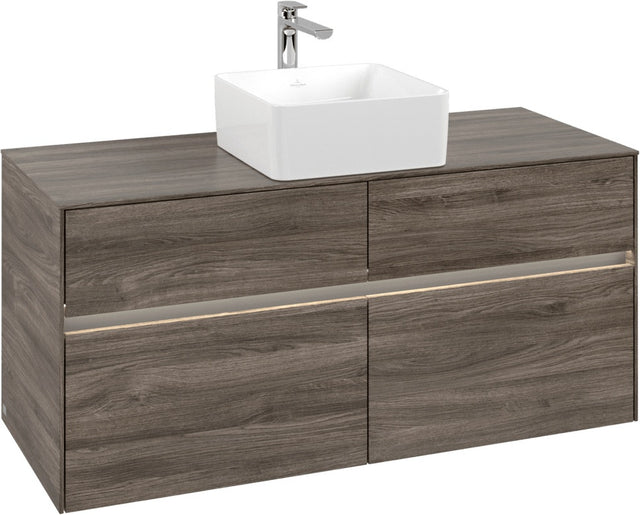 Villeroy & Boch Waschtischunterschrank Collaro C041 B0 1200 mm Stone Oak mit Beleuchtung und SoftClosing