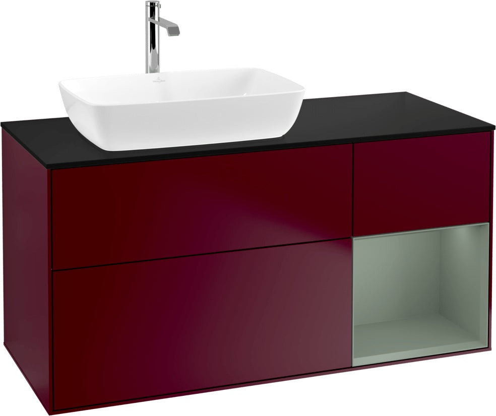 Villeroy & Boch Finion Waschtischunterschrank 1200 mm Glossy White mit Beleuchtung und SoftClosing