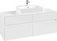 Villeroy & Boch Waschtischunterschrank Collaro C13100 1400 mm Glossy White mit 4 Auszügen