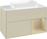 Villeroy & Boch Finion Waschbeckenunterschrank 1000 mm Silk Grey Matt mit Beleuchtung