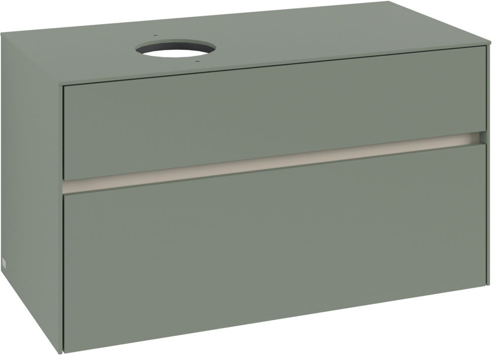Villeroy & Boch Waschtischunterschrank Collaro C039 B0 1000 mm White Oak mit Beleuchtung