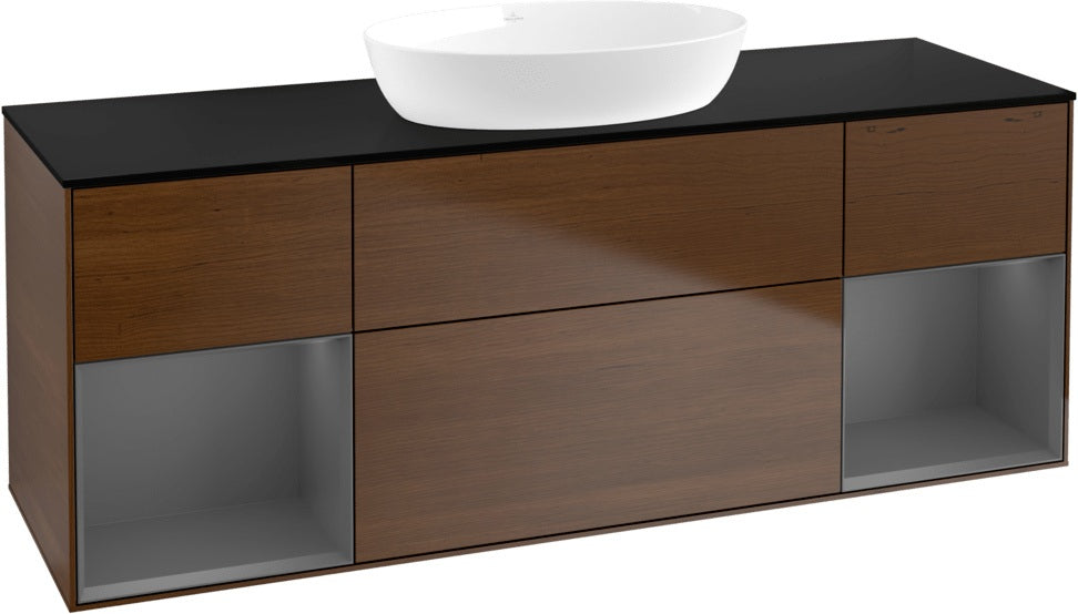 Villeroy & Boch Finion Waschtischunterschrank 1600 mm Glossy White Lacquer mit Beleuchtung