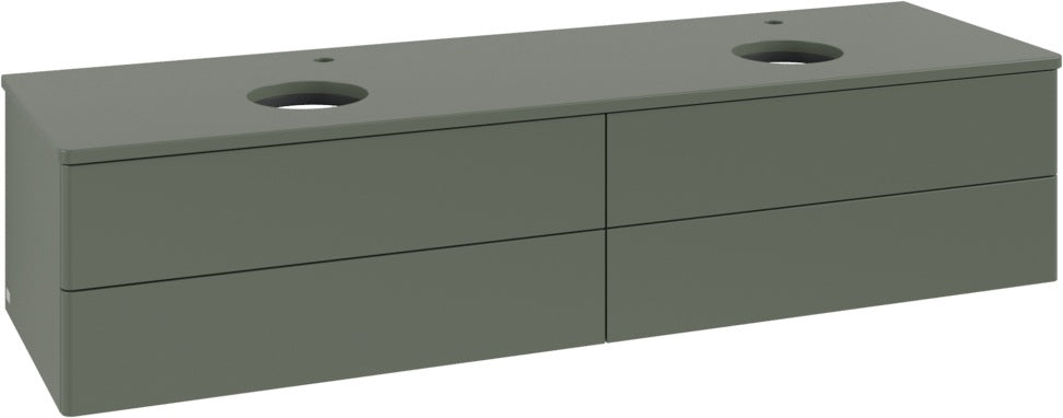 Villeroy & Boch Waschtischunterschrank Antao 1600 mm anthrazit matt mit 4 Auszügen und Beleuchtung