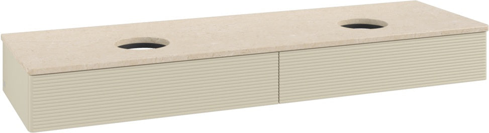 Villeroy & Boch Antao Waschtischunterschrank 1600 mm Anthrazit Matt mit LED-Beleuchtung und SoftClosing