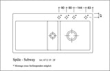 Villeroy & Boch Subway 60 Flat Einbauspüle 965 mm Ebony CeramicPlus