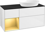 Villeroy & Boch Waschtischunterschrank Finion FA42G 1200 mm Glossy White Lacquer mit Beleuchtung