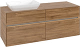 Villeroy & Boch Waschtischunterschrank Collaro C117 B0 1400 mm Kansas Oak mit LED-Beleuchtung