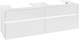 Villeroy & Boch Waschtischunterschrank Collaro C021 B0 1600 mm Glossy White mit Beleuchtung