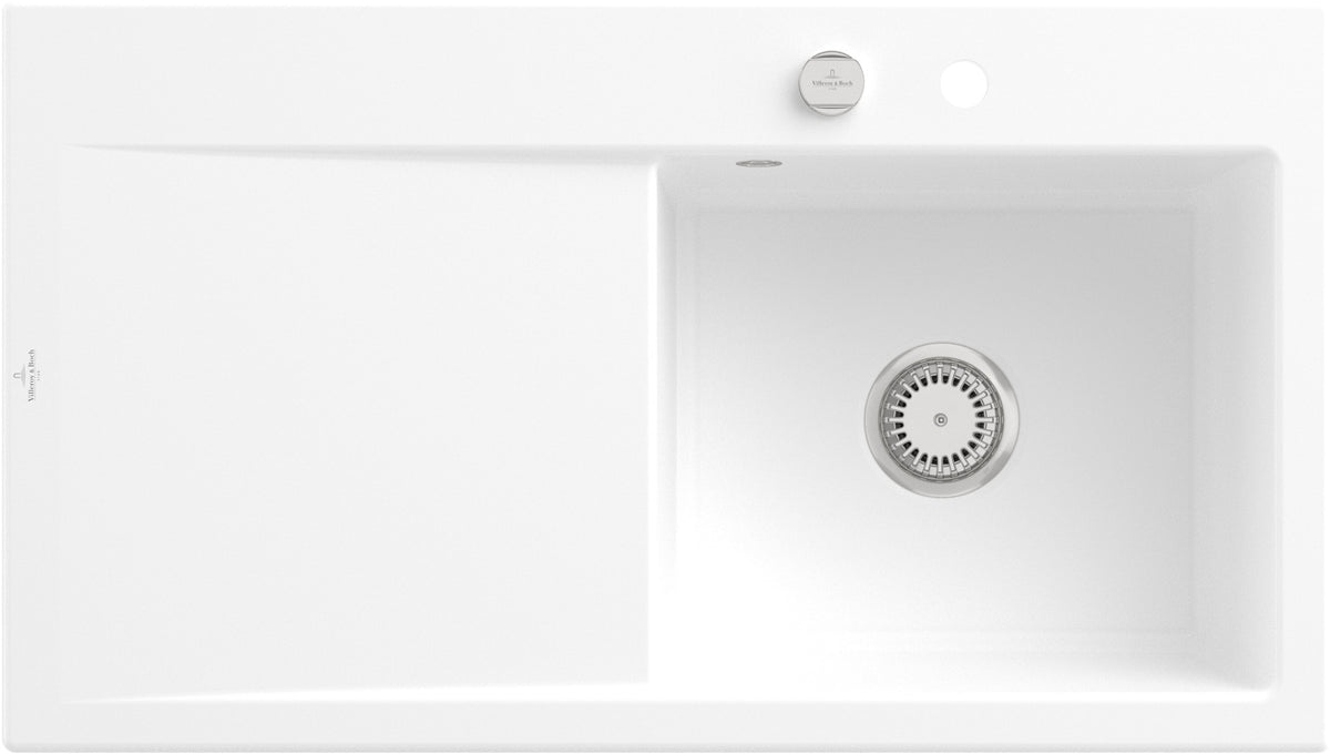 Villeroy & Boch Einbauspüle Subway Style 50 Weiß Alpin CeramicPlus 900 mm