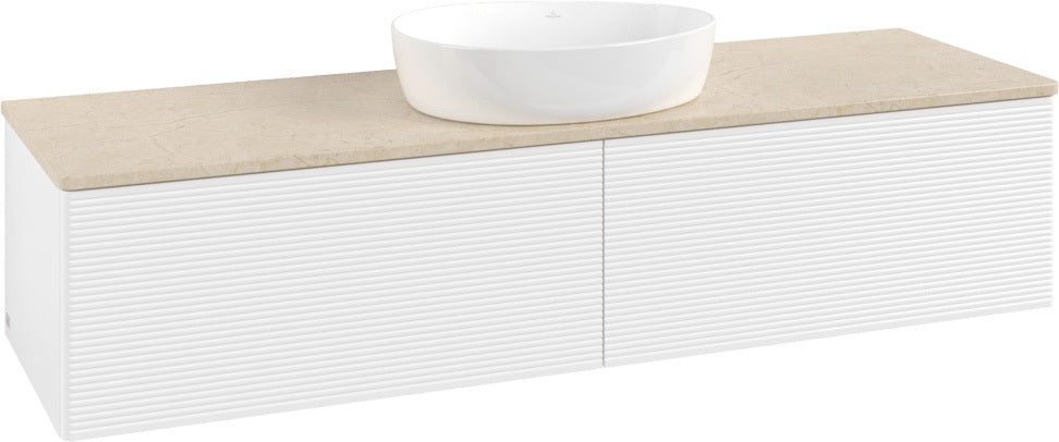 Villeroy & Boch Waschtischunterschrank Antao K36113 1600 mm White Matt Lacquer – 2 Auszüge, Push-to-Open