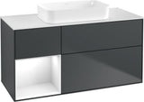 Villeroy & Boch Finion Waschbeckenunterschrank 1200 mm Walnut Veneer mit Beleuchtung