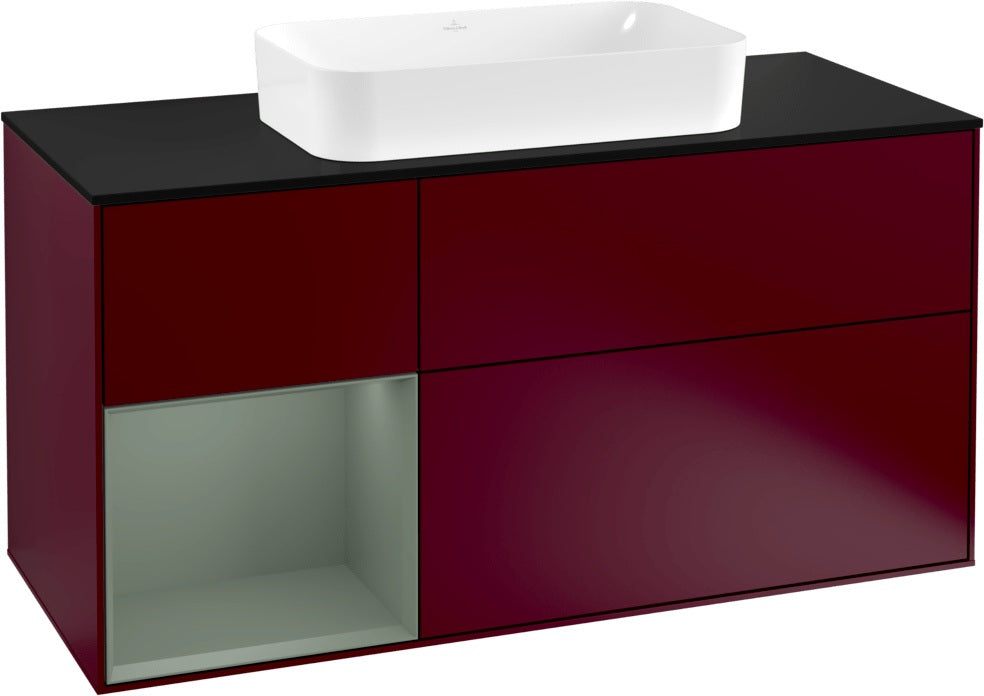 Villeroy & Boch Finion Waschtischunterschrank 1200 mm Glossy White Lacquer mit LED-Beleuchtung