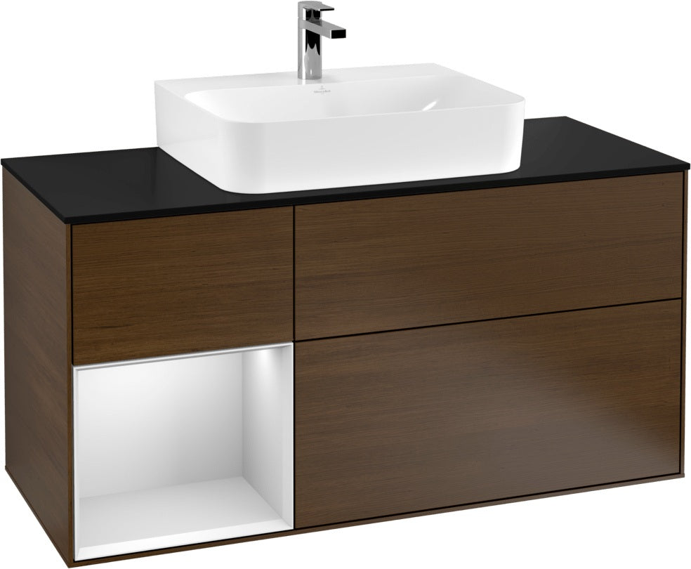 Villeroy & Boch Finion Waschbeckenunterschrank 1200 mm Glossy White mit Beleuchtung