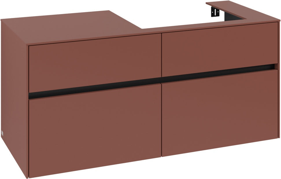 Villeroy & Boch Waschtischunterschrank Collaro C083 B0, 1200 mm, White Oak, mit Beleuchtung und SoftClosing