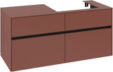 Villeroy & Boch Waschtischunterschrank Collaro C083 B0, 1200 mm, White Oak, mit Beleuchtung und SoftClosing