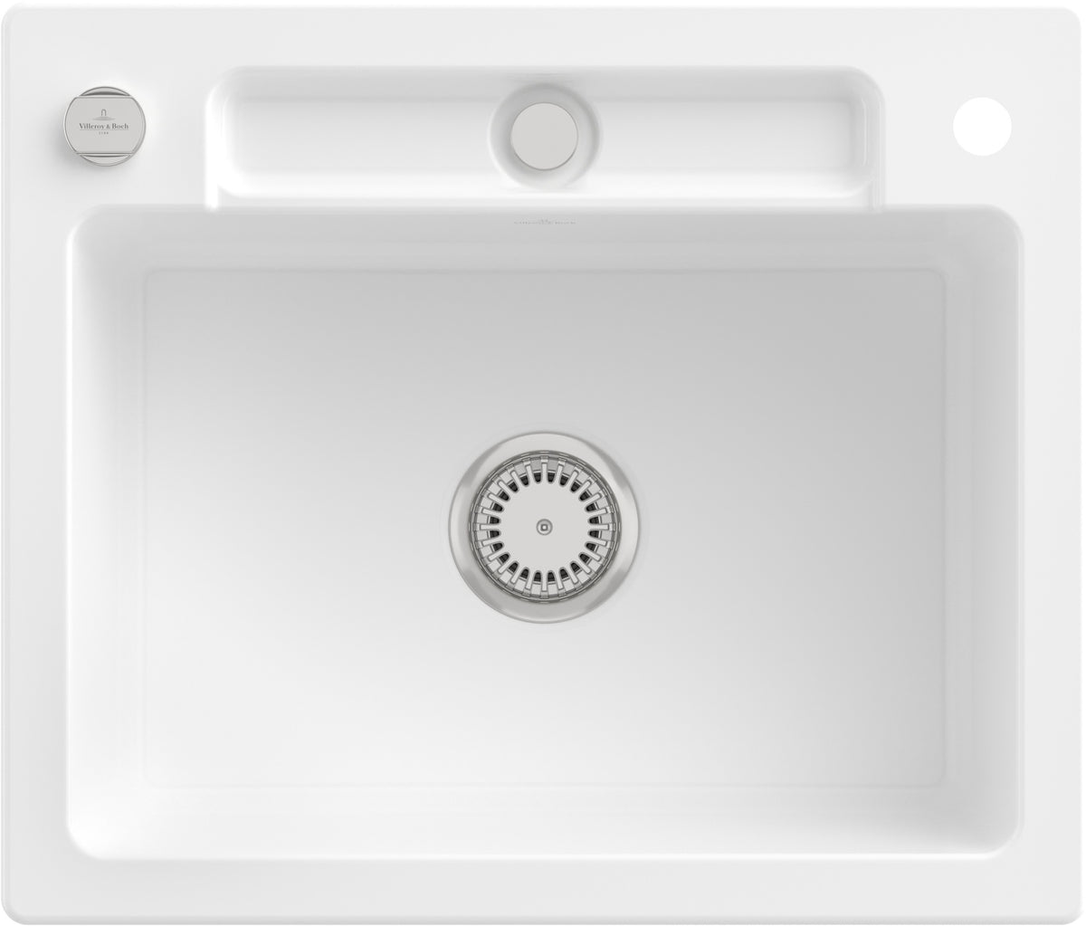 Villeroy & Boch Einbauspüle Siluet 60 S 334601 – 600 x 510 mm, Weiß Alpin CeramicPlus, TitanCeram
