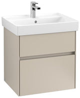 Villeroy & Boch Collaro Waschtischunterschrank mit LED-Beleuchtung, 554 mm, Black Matt Lacquer